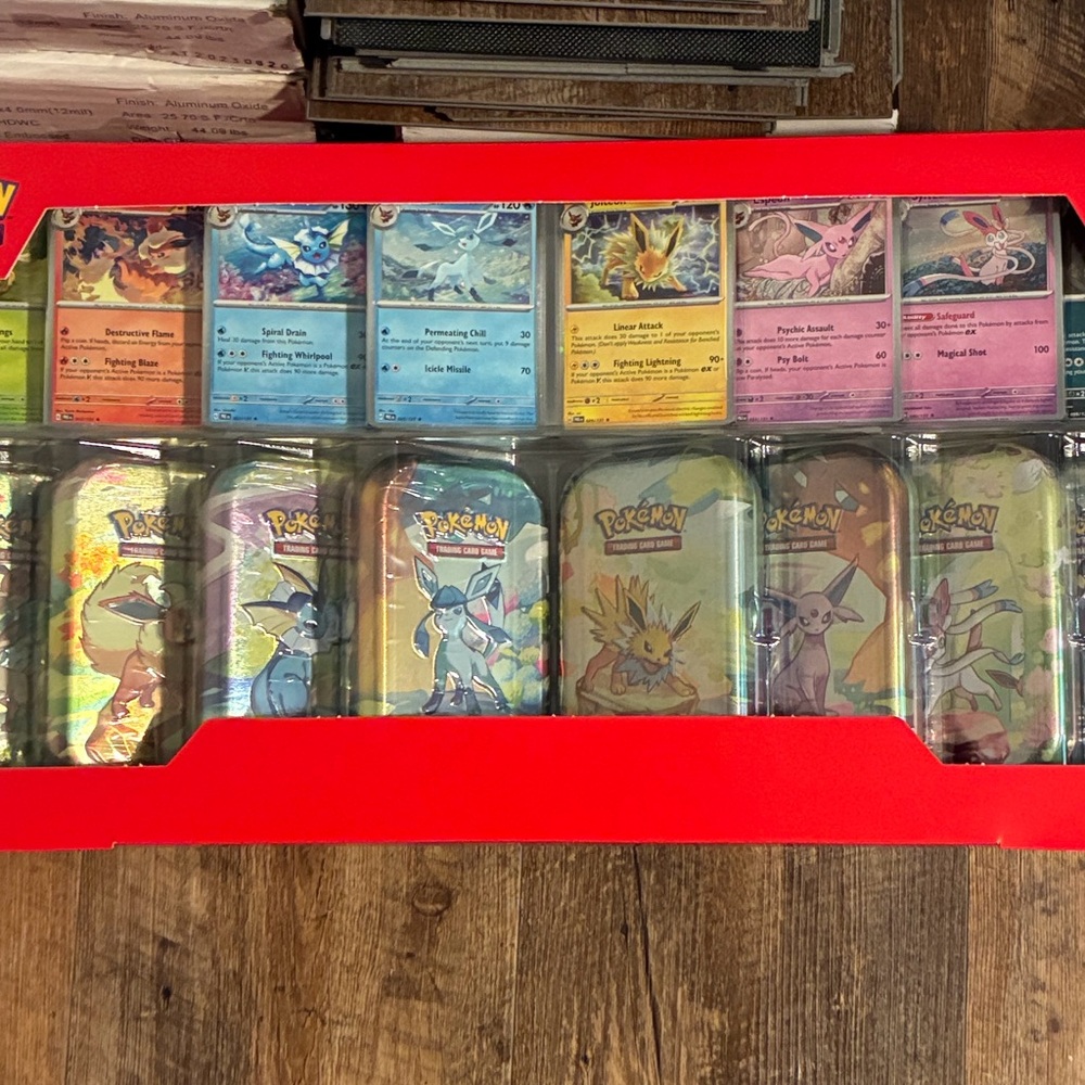 8 pack Pokemon Trading Cards in tins
